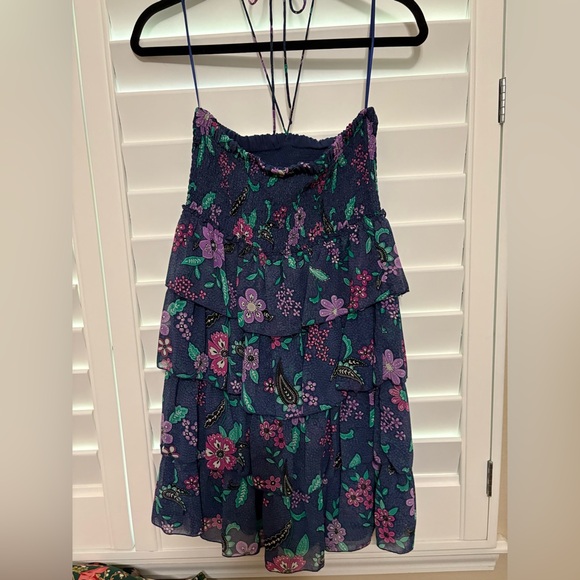American Eagle Outfitters Navy and Purple Floral Dress - Picture 2 of 3